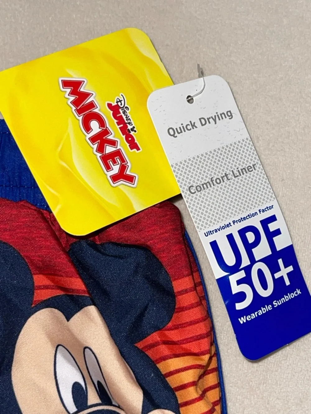 Disney‎ Mickey Mouse Red Yellow Gradient Boys Swim Trunks
